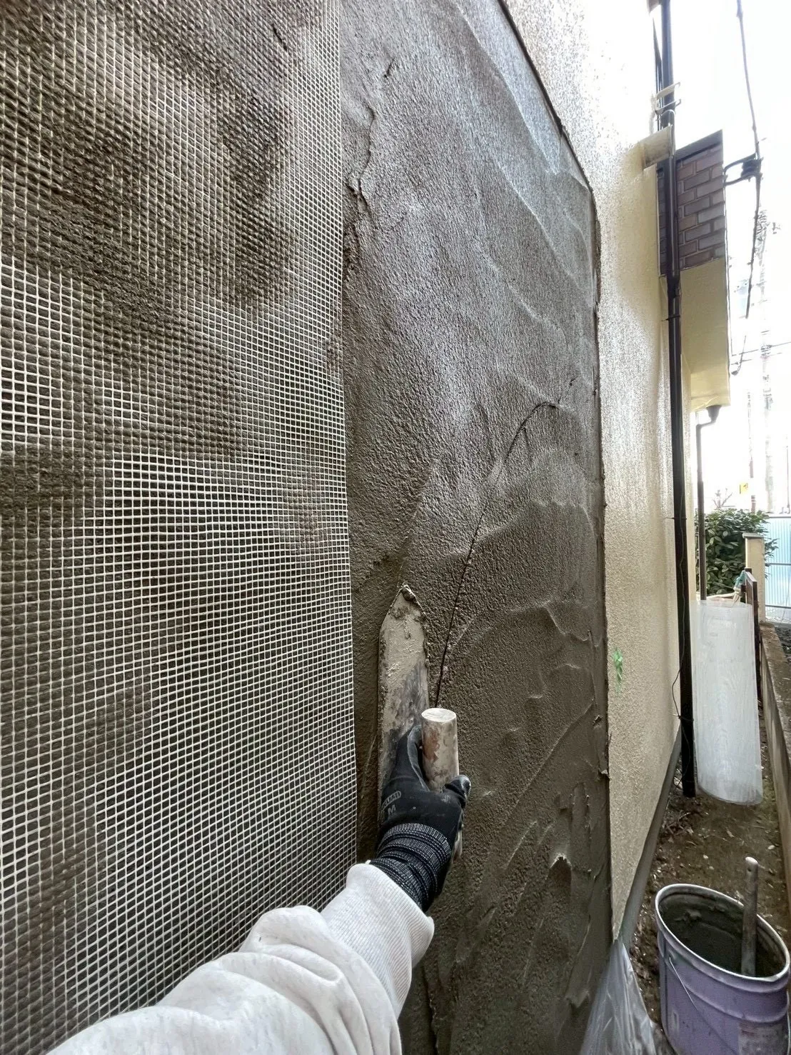 東京都大田区A様邸モルタル壁修繕工事
